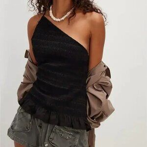 NWOT Free People Adeline One-Shoulder Top